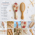 Handmade Seashell Hair Brush – Coastal Beach Gift for Her