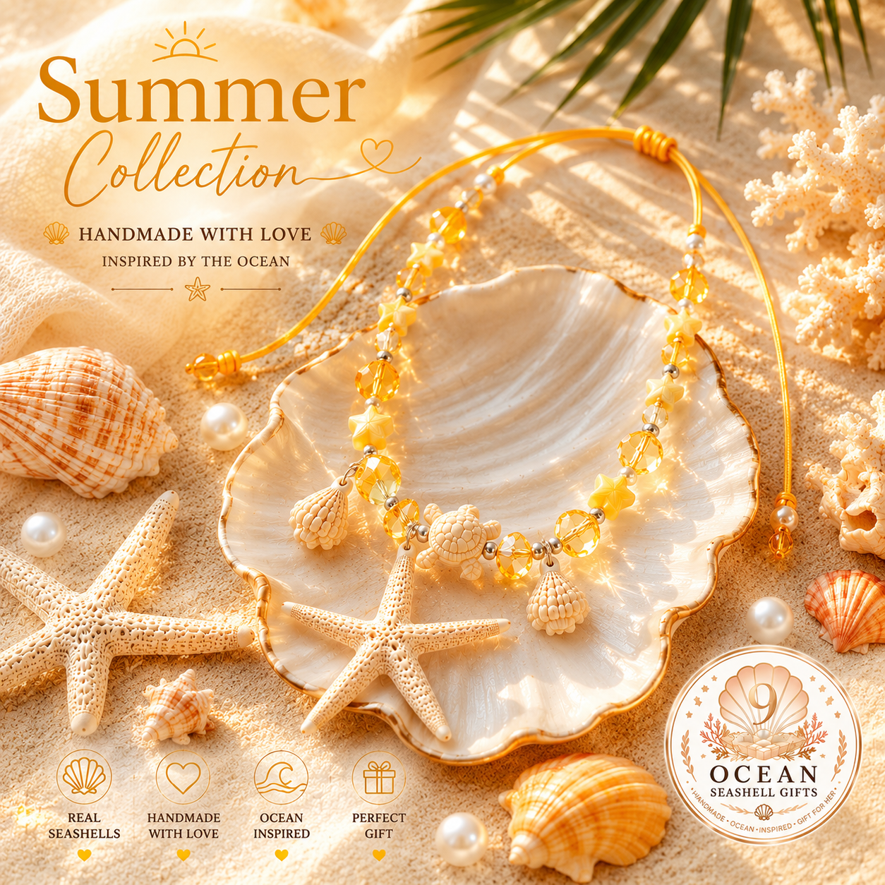 Ocean Star Necklace – Handmade Coastal Jewelry