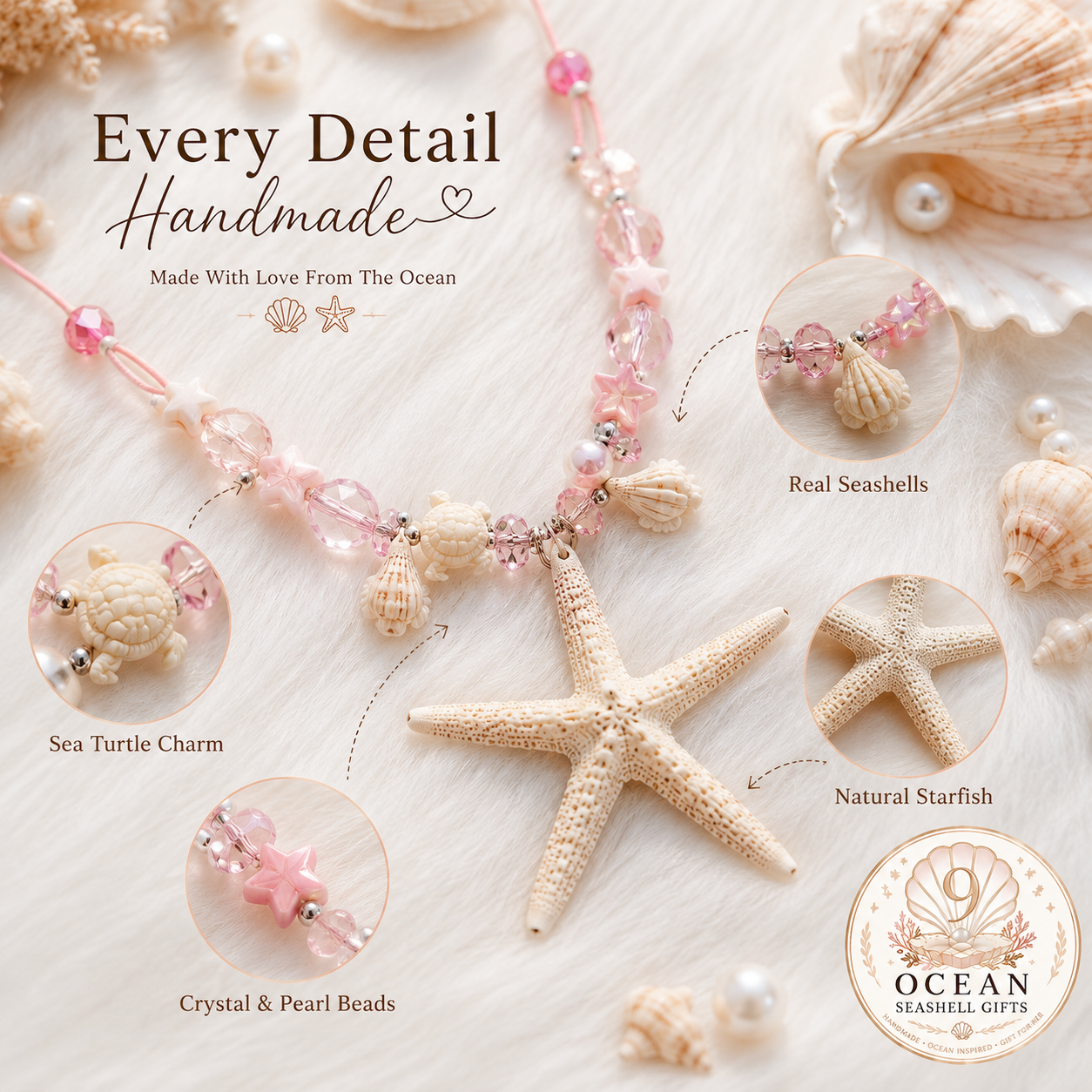 Ocean Star Necklace – Handmade Coastal Jewelry